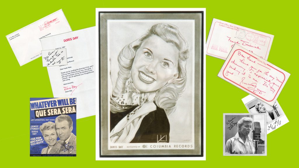 Doris Day drawing by Frank Dominiak