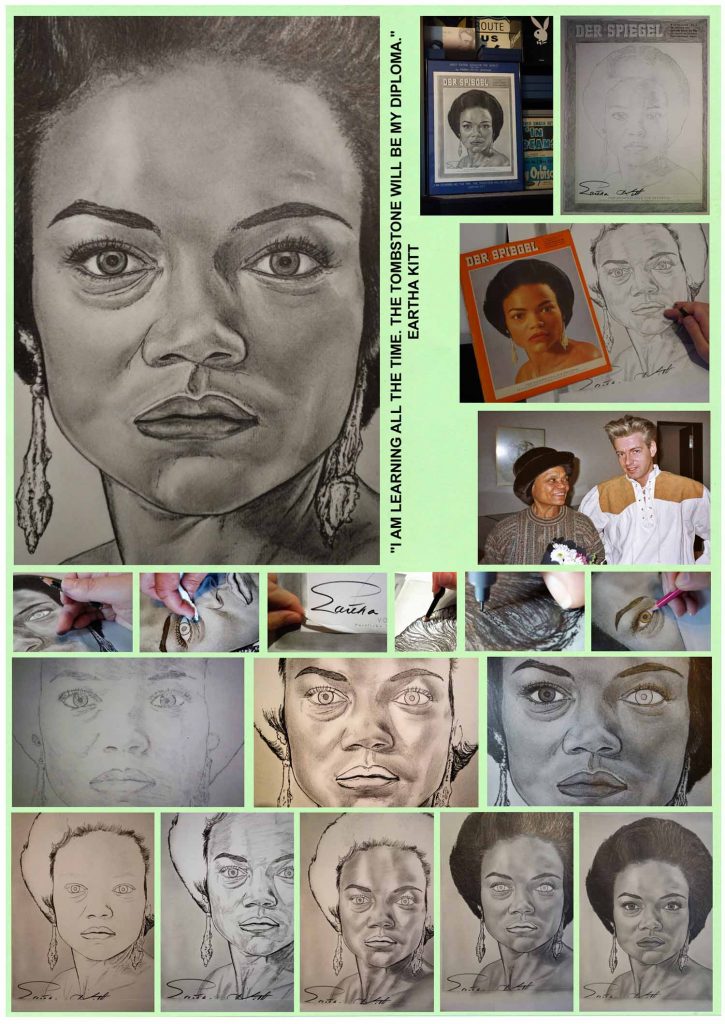 Eartha Kitt drawing details
