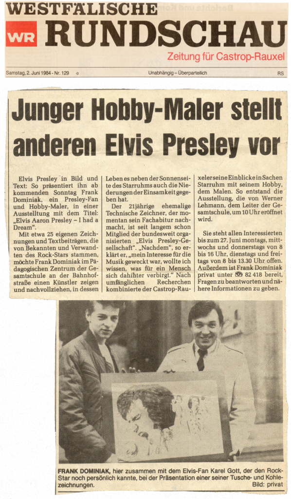 Zeitungsausschnitt von der Ausstellung
