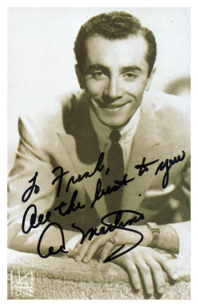 Al Martino autographed photo