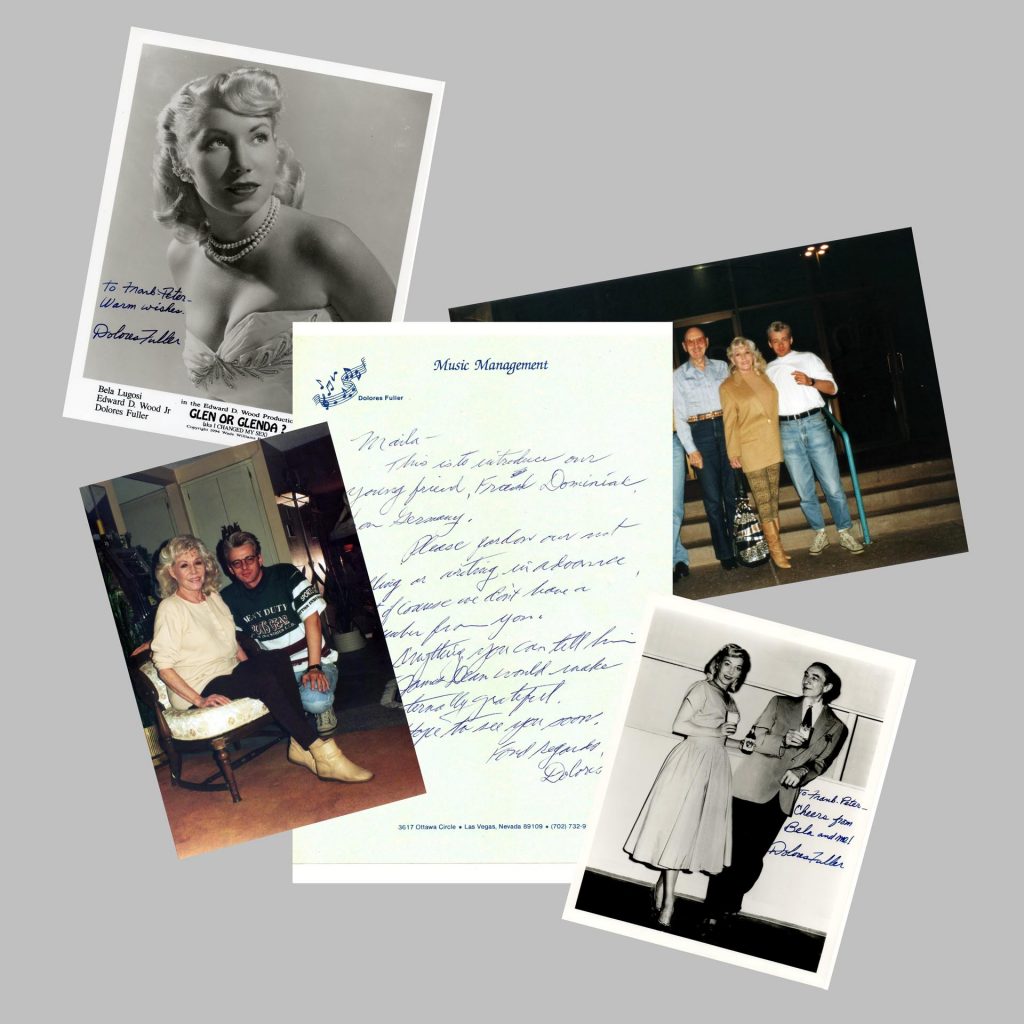 Letter from Dolores Fuller to Maila Nurmi photo Dominiak with Dolores Fuller