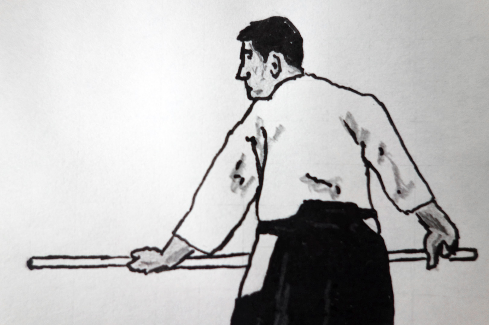 Aikido-Ausstellung-Diashow-Stabkampf