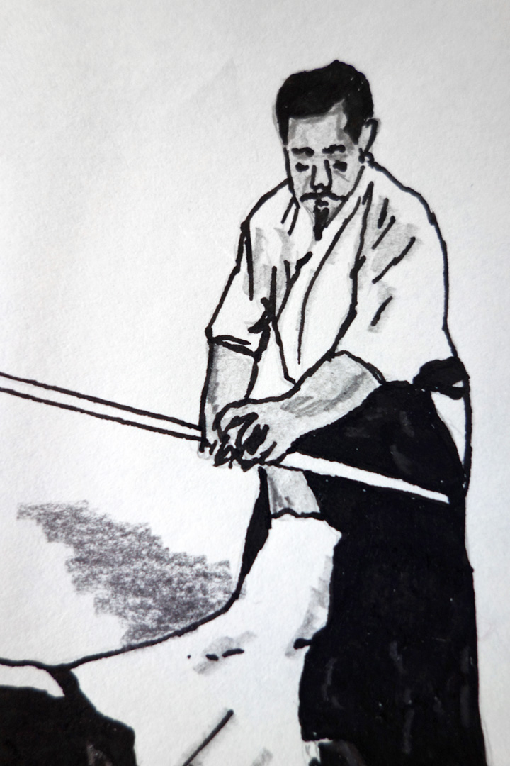 Aikido-Ausstellung-Diashow-Stabkampf