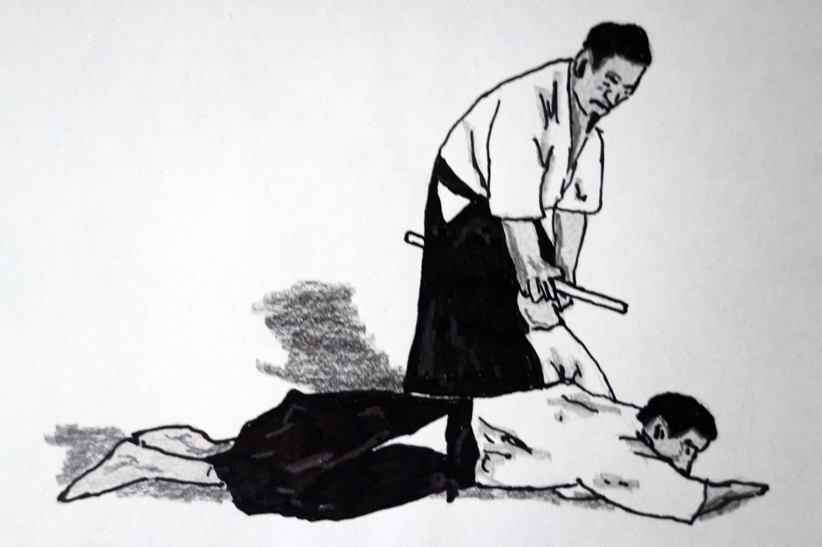 Aikido-Ausstellung-Diashow-Stabkampf