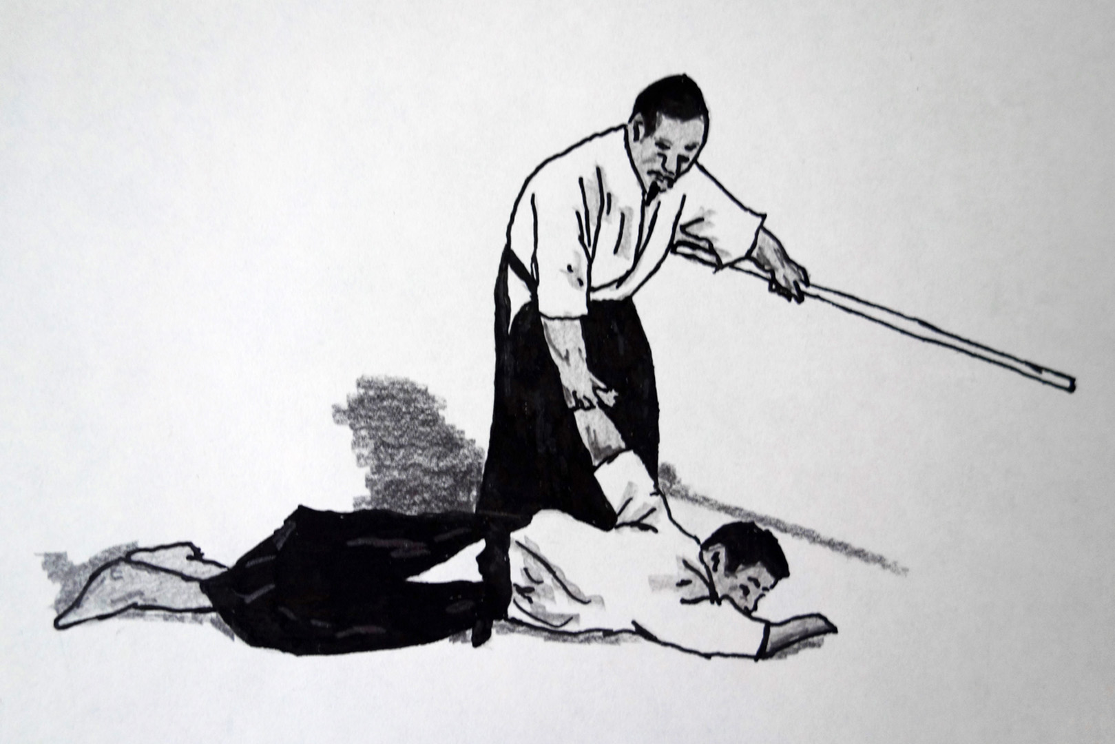 Aikido-Ausstellung-Diashow-Stabkampf