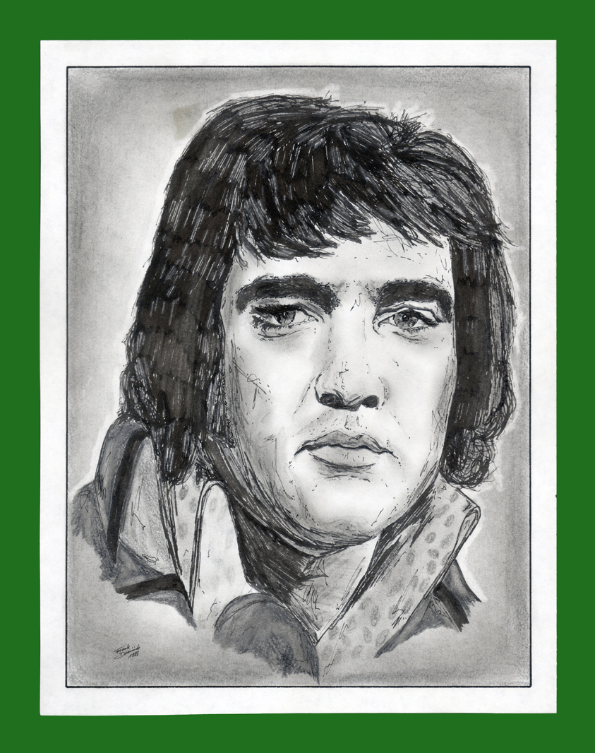 Ausstellung Elvis Zeichnung 1