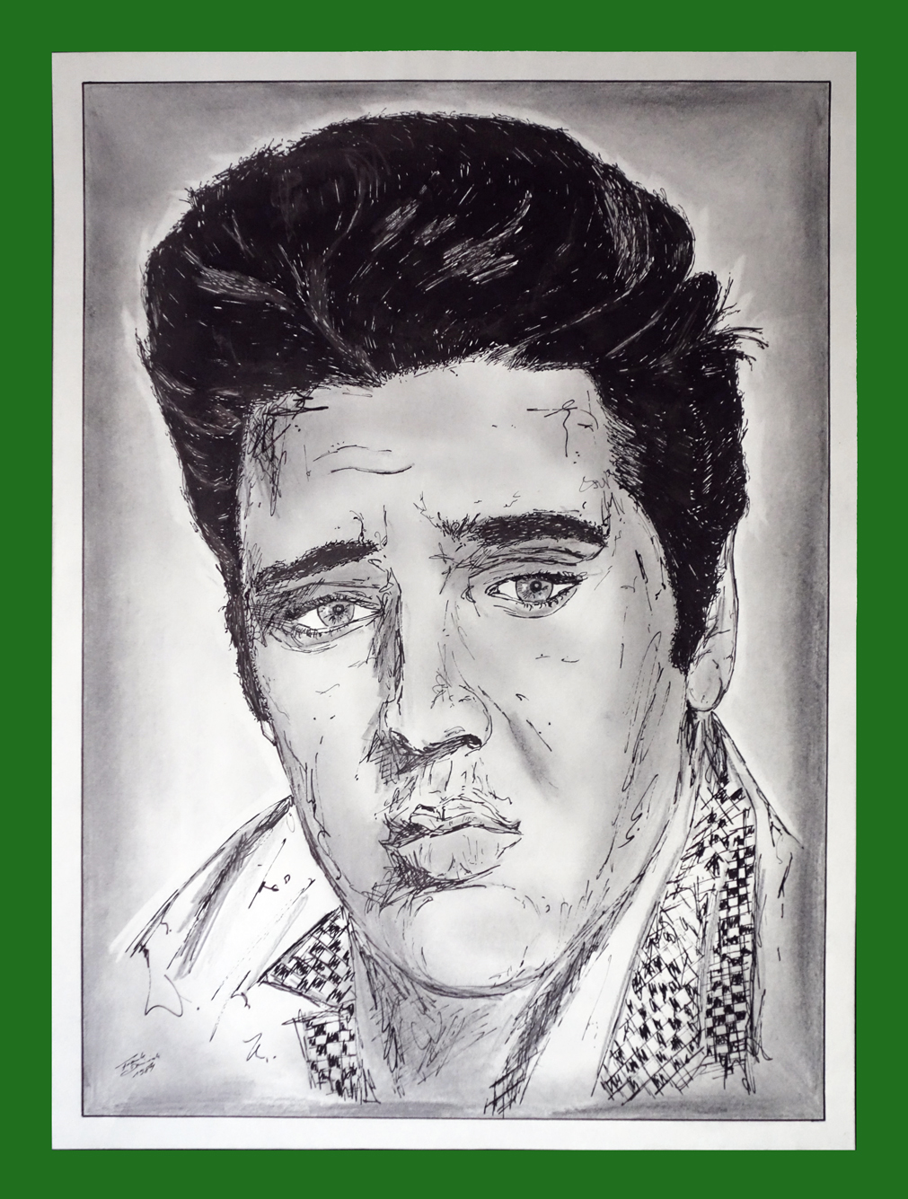 Ausstellung Elvis Zeichnung 2