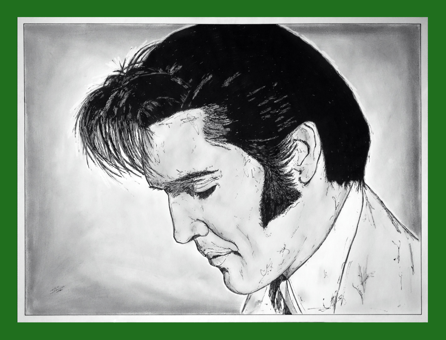 Ausstellung Elvis Zeichnung 3