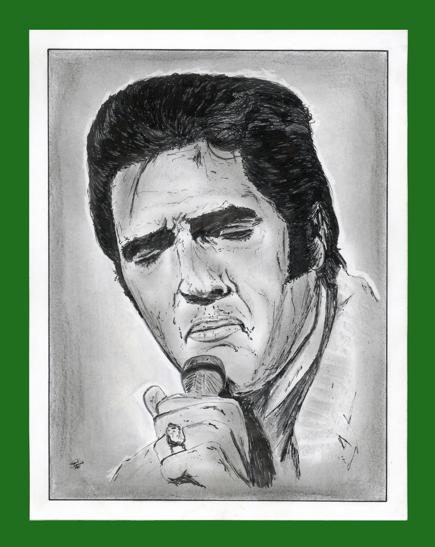 Ausstellung Elvis Zeichnung 4