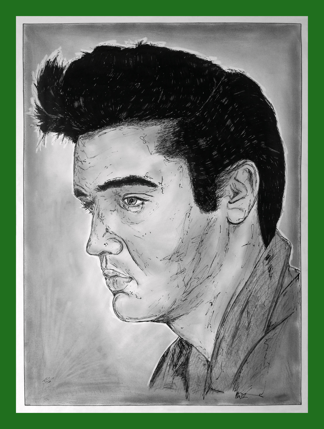 Ausstellung Elvis Zeichnung 5