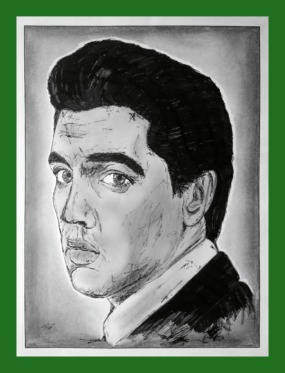 Ausstellung Elvis Zeichnung 6