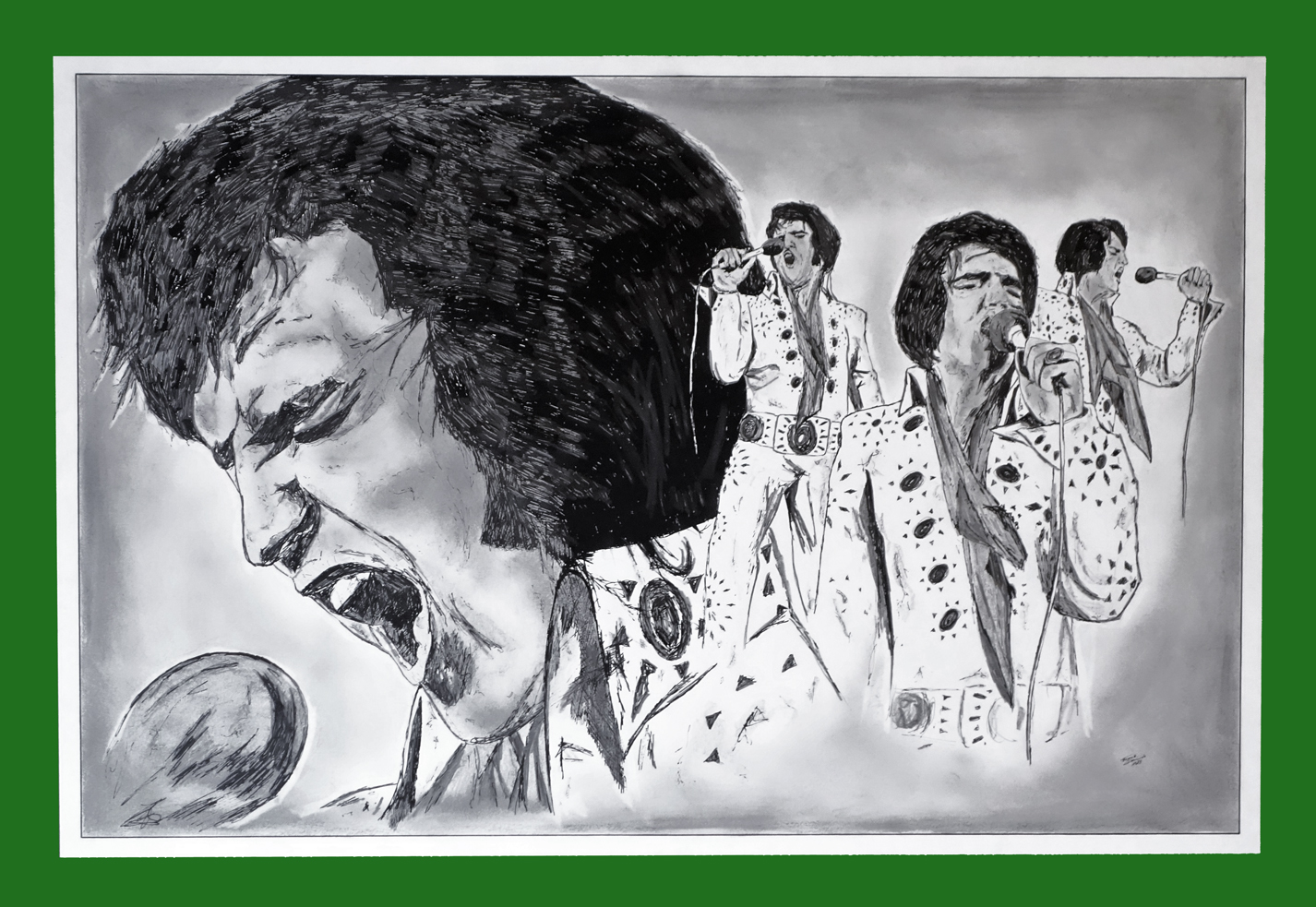 Ausstellung Elvis Zeichnung 9