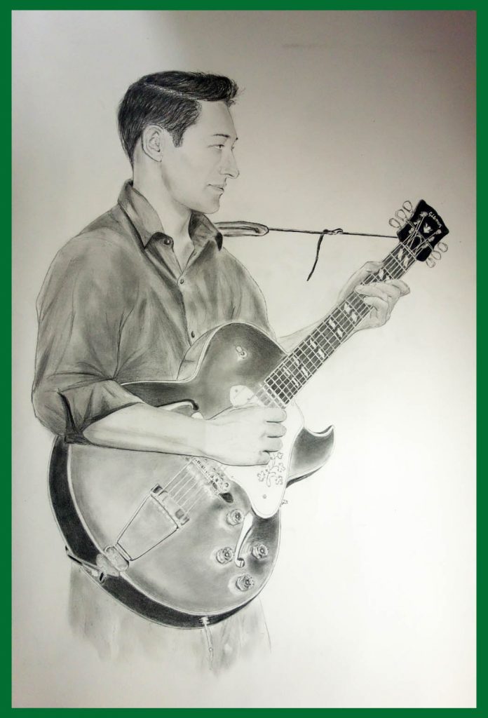 Scotty Moore drawing by Frank Dominiak