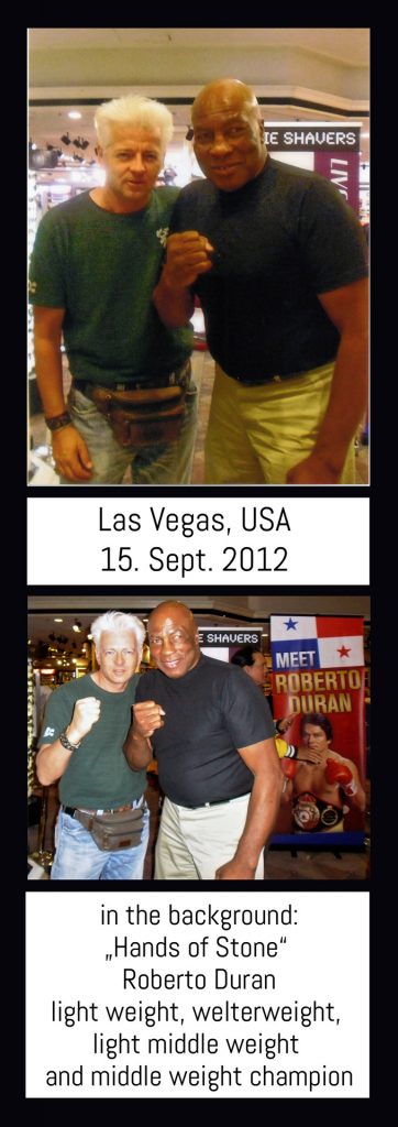 Frank Dominiak with Earnie Shavers in Las Vegas