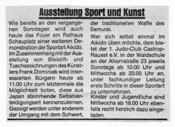 Ausstellungsbericht Sport und Kunst