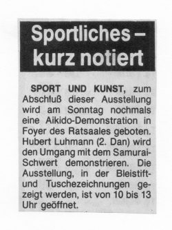 Aikido Sport und Kunst