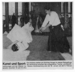 Aikido Zeitungsartikel Kunst und Sport